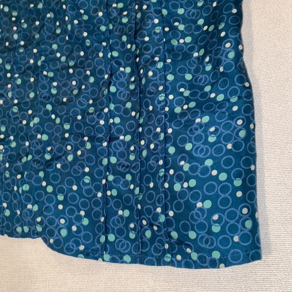 Fossil 100% silk women’s teal polka dot tank top size M - Picture 2 of 10